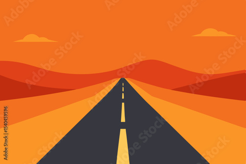 Sunset Desert Highway A Journey of Endless Possibilities