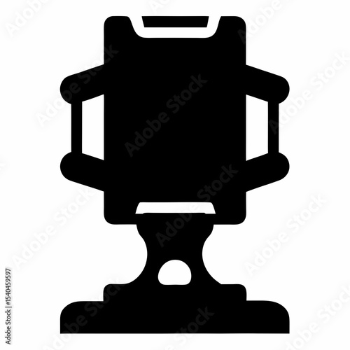 Phone Holder vector silhouette black on white background