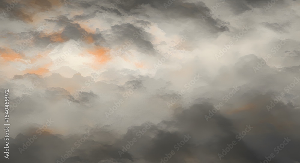 Obraz premium Layers of abstract fog create a dreamy atmosphere in a textured design resembling a cloudy wall