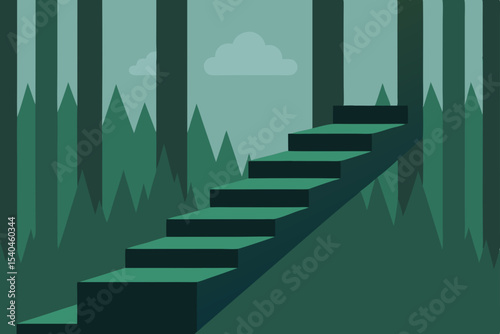 Journey Through the Forest A Stairway to Serenity and Self-Discovery
