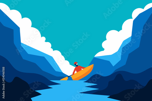 Kayaking Adventure Navigating the Serene River Gorge