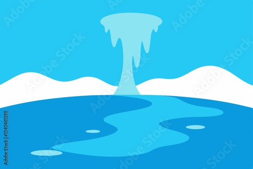 Melting Glacier A Stunning Illustration of Arctic Ice Melt and Water Flow