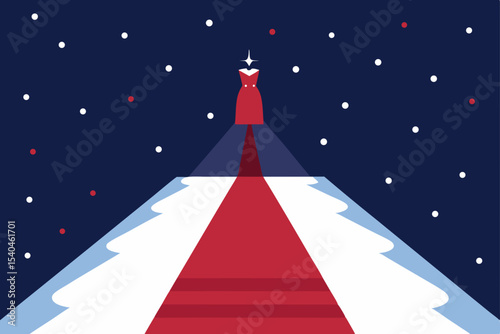 a christmas themed fashion runway glowing beneath .svg