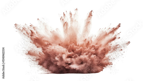 Abstract Peach and White Ink Explosion