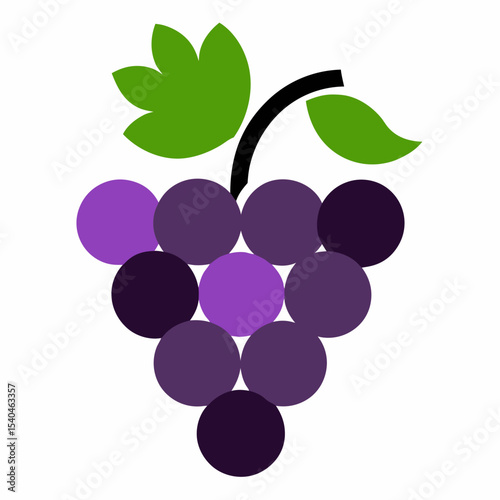 Grapevine Summer Vacation Vector Illustration AI Generated Travel Graphic on White Background