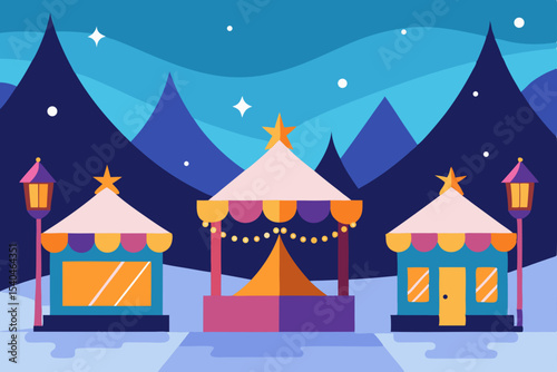 a crystal christmas market where every booth glows.svg