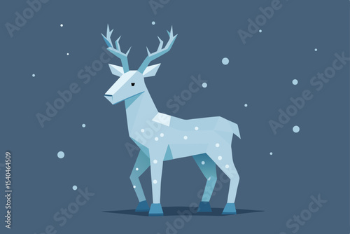 a crystalline reindeer sculpture that lights 