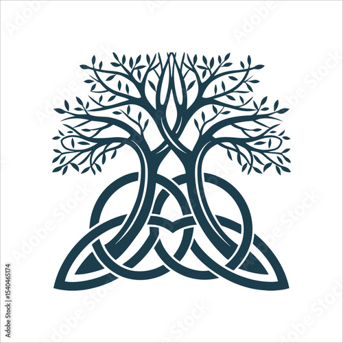 Yggdrasil Tree of Life Celtic Knot Illustration Yggdrasil Roots Three interwoven roots for world spanning magic