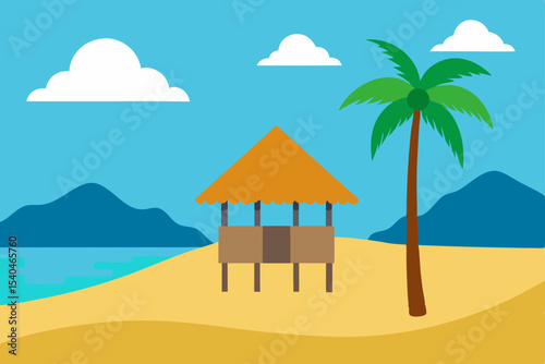 Tropical Beach Hut Getaway Idyllic Island Escape, Paradise Found