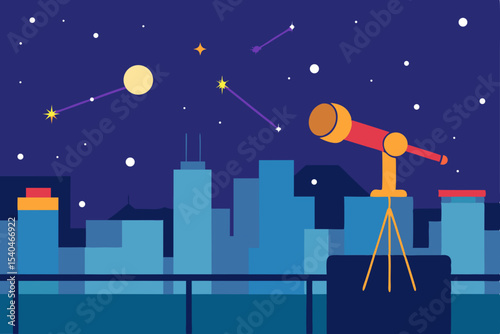 a glowing christmas themed telescope deck looking .svg