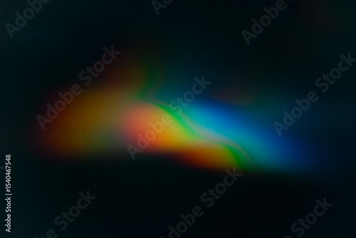 effect with rainbow refraction of light on a wall.