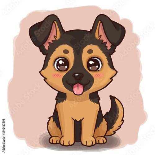 animal, cute, pet, illustration, dog, canine, vector, cartoon, isolated, puppy, breed, design, character, art, drawing, funny, shepherd, graphic, icon, domestic, german, mammal, german shepherd, 