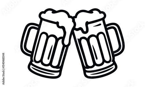 glass of beer, beer icon, beer, glass of beer isolated on white background