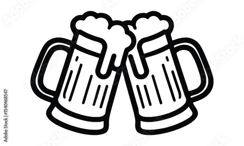 glass of beer, beer icon, beer, glass of beer isolated on white background