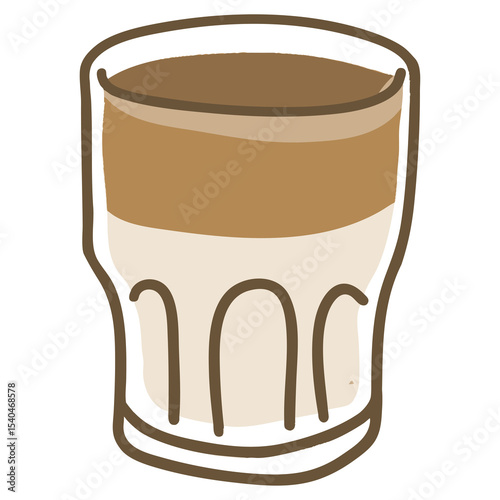 coffee cup icon, dirty coffee shot