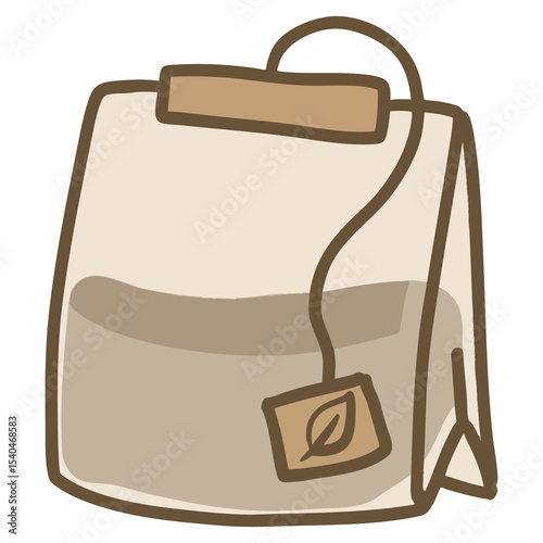 vector illustration of a bag tea