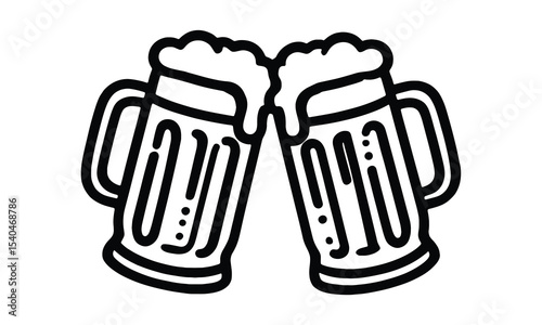 glass of beer, beer icon, beer, glass of beer isolated on white background