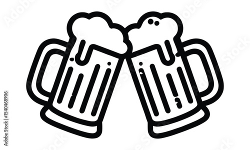 glass of beer, beer icon, beer, glass of beer isolated on white background