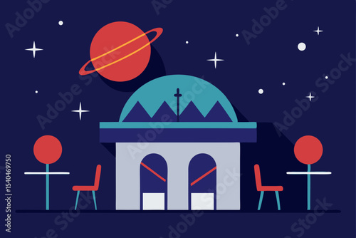a holiday themed rooftop planetarium caf  where 