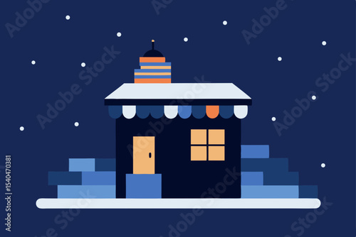 a midnight bookshop caf  on a rooftop  glowing sof.svg