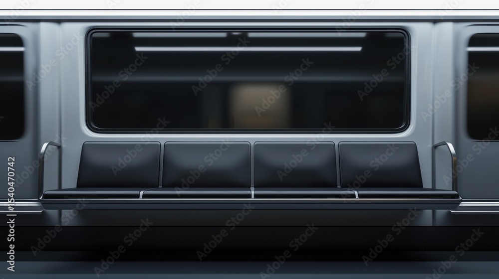 Obraz premium Modern empty train car interior