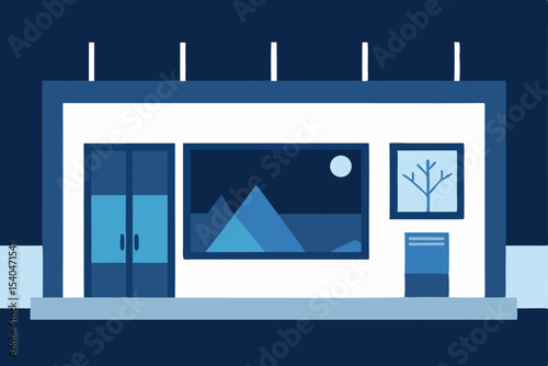 a night photography exhibit in an industrial build.svg