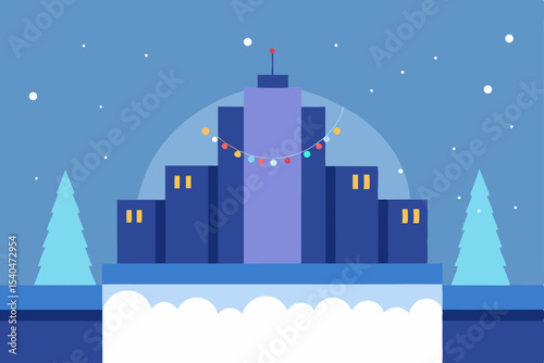 a romantic ice skating rink atop a skyscraper  wre