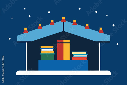 a rooftop library with an outdoor reading area  