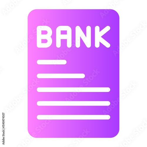 bank statement gradient icon