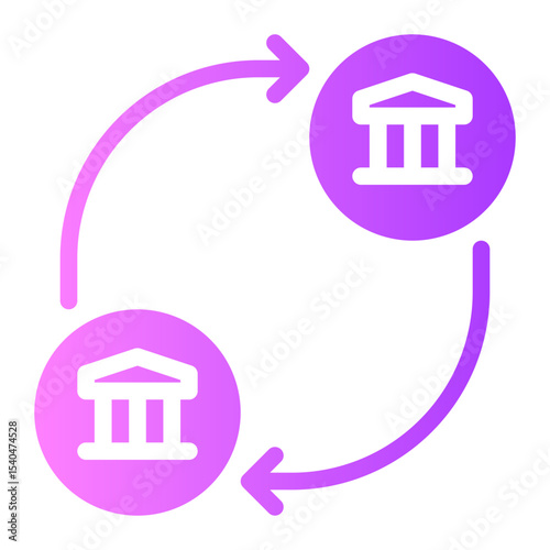 bank transfer gradient icon