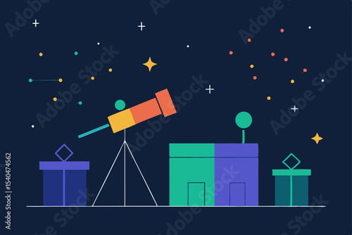 a rooftop telescope that reveals hidden glowing 