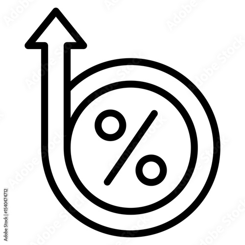 Interest Rate  Icon Element For Design