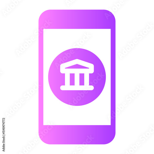 mobile banking gradient icon
