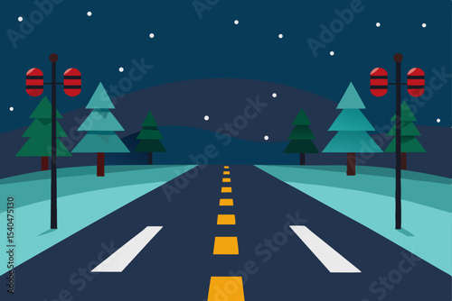 a silent intersection in the early hours of 