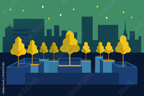 a skyline view rooftop terrace transformed into 