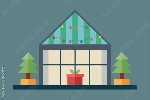 a small rooftop greenhouse converted into 