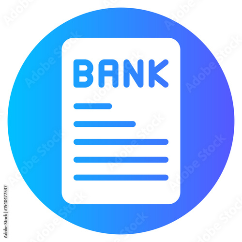bank statement gradient icon