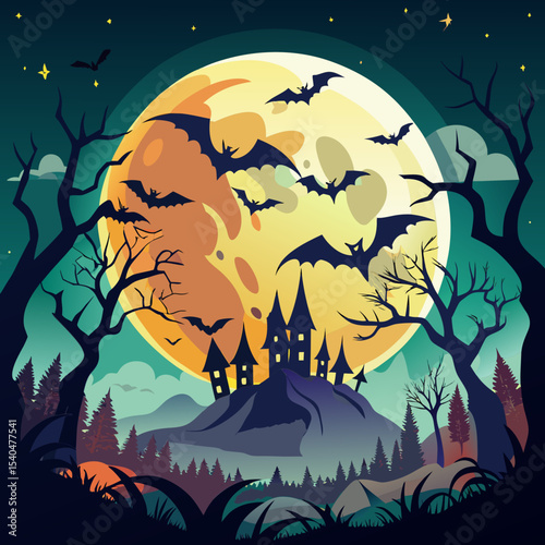 halloween night background
