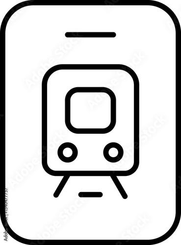 Public Service and Municipal Transport Line Icons Set — Thin Linear Vector Symbols of Travel and Transit
