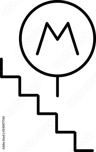 Public Service and Municipal Transport Line Icons Set — Thin Linear Vector Symbols of Travel and Transit
