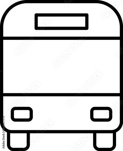 Public Service and Municipal Transport Line Icons Set — Thin Linear Vector Symbols of Travel and Transit
