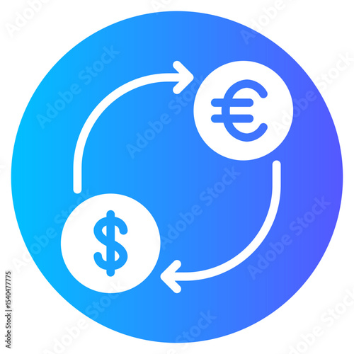 money exchange gradient icon