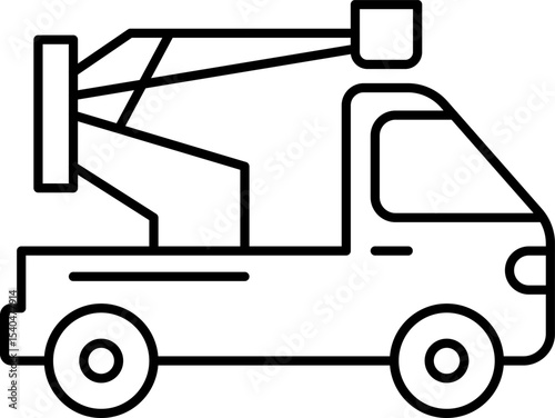 Public Service and Municipal Transport Line Icons Set — Thin Linear Vector Symbols of Travel and Transit