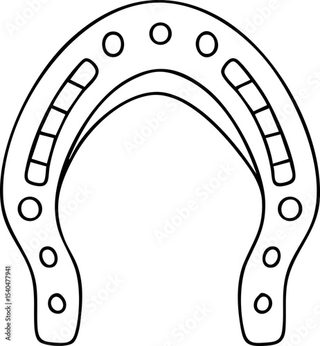 hand drawn horseshoes