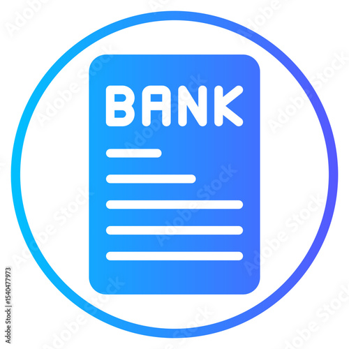 bank statement gradient icon