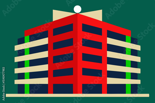 a tall parking garage with each level 