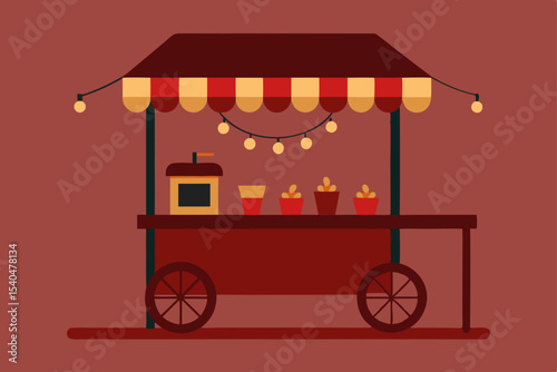 a tiny food cart downtown serving mulled wine 