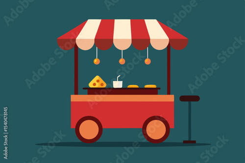a tiny food cart downtown serving mulled wine 