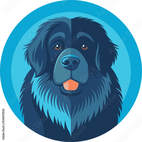 Newfoundland vector art icon 
