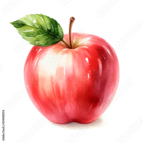 red apple isolated on white. PNG file. Transparent background
